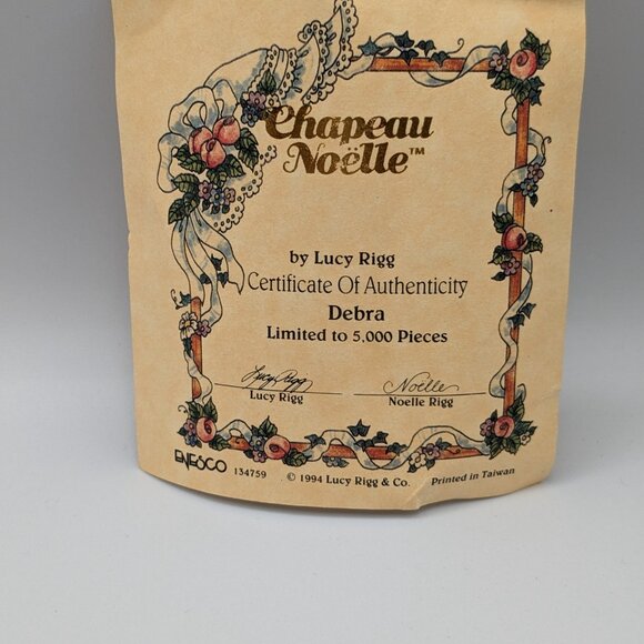 Vintage Chapeau Noelle by Lucy Rigg Debra Bear with Mini Top Hat Limited Edition - Picture 10 of 10